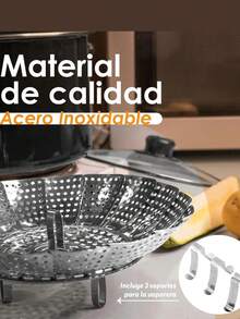 Rejilla Para Verduras Al Vapor Plegable De Acero Inoxidable Acero Inoxidable - S - Ver 8
