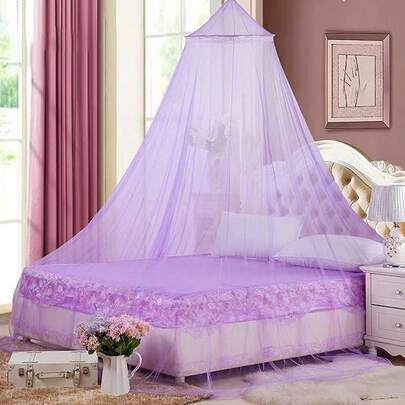 1 pieza Mosquitera plegable y portátil, Dosel redondo, Estilo princesa, Adecuado para cama
