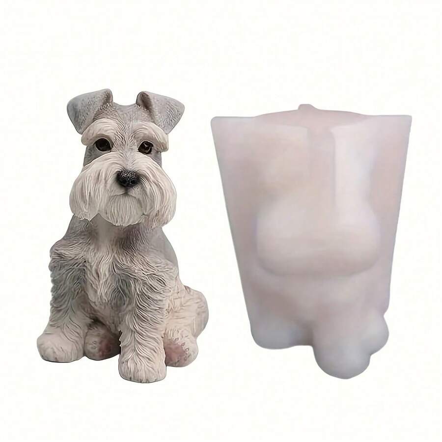 Soft & Easy Release Poodle Dog Shaped Silicone Candle Making Mold, Plaster, Resin, Soap Mold, Home Decor, Party Gift