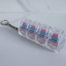 精致透明减压键帽，1-2-3-4多键组合全透明静音轴减压键帽，键盘灯光声音悬挂装饰品 - 彩色 - 查看 10