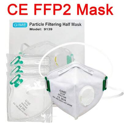 20PCS FFP2 CE Face Mask Air Valve Protective Masks Pm2.5 Masks Harmful Hygiene Mask Filter Headwear Mask