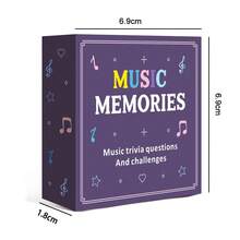 1PC Music Quiz Card Game, Tabletop Game, Fun Song Guessing Challenge, Perfect For Family Gatherings / Friend Parties / Travel, Valentine's Day / Halloween / Independence Day / Christmas Gift - Purple - View 3