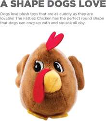 Outward Hound Fattiez Chicken Plush Squeaky Dog Toy, XS - Màu A - Xem 4