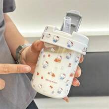 SANRIO 1/ Exquisite Water Cup, Cute Dog, Cinnamon Roll DIY Pattern Cup, Personalized Fashion Dopamine Four Seasons Travel Cup, Birthday Gift, Party Gift, Festival Gift, Wedding, Valentine's Day, Homecoming Season, Travel Accessories - Multicolor - View 6