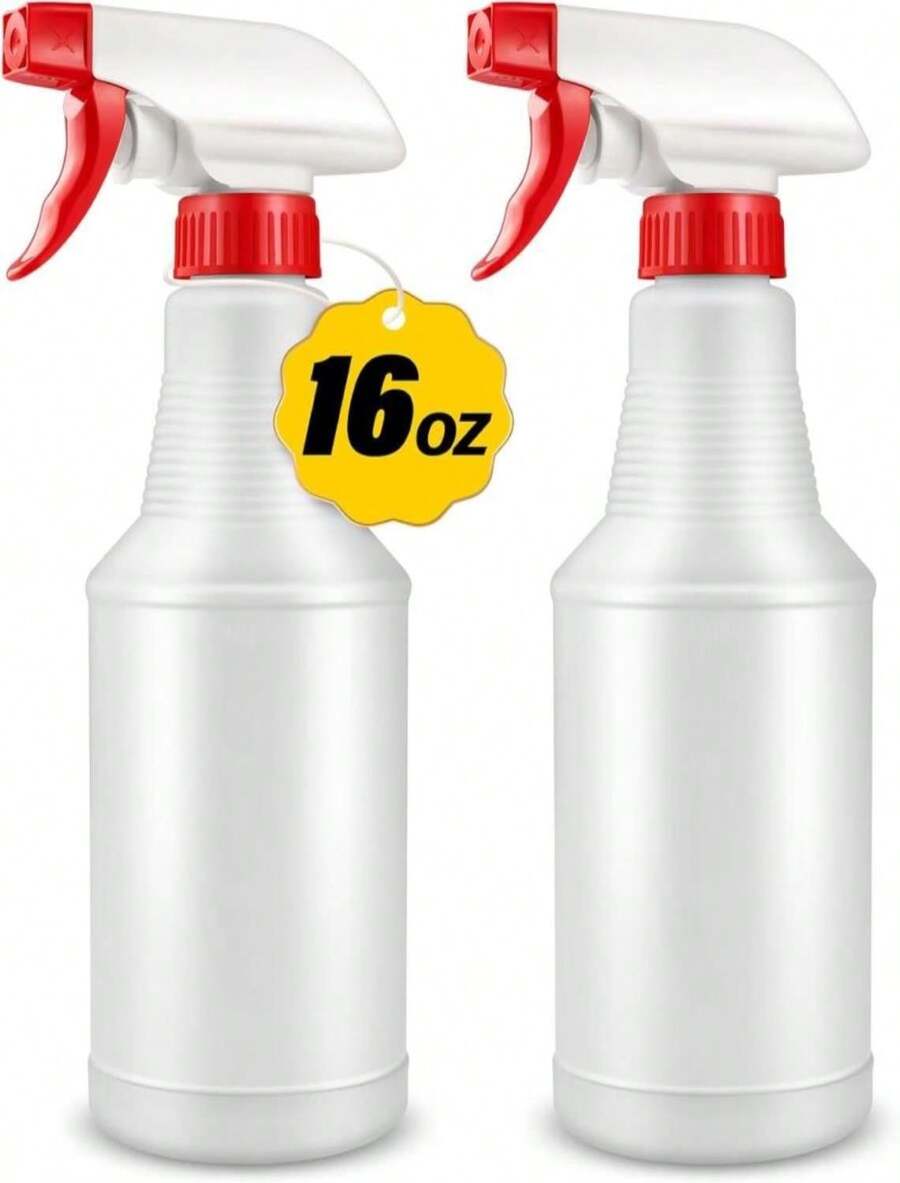 DIYSELF Spray Bottle 2 Pack Plastic Spray Bottles For Cleaning, 16oz\/500ml Empty Spray Bottles For Liquids, Heavy Duty Spray Bottle For Plants, Pets, Alcohol, Leak-Proof Squirt Bottles For Lab Reagent - ColorA - View 1