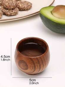 1pc Wooden Textured Cup, Wooden Tea Cup Coffee Cup Wine Cup, Suitable For Drinking Water, Tea, Coffee, Wine, Beer And Hot Beverages - Redwood - View 2