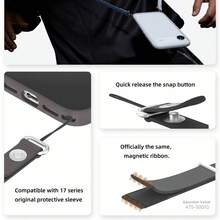 Adjustable Magnetic Lanyard Strap Necklace Cord Compatible With IPhone 17 Series - Black - View 10