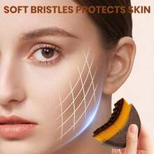 2 Pcs Facial Skincare Massage Set-Lymphatic Contour Facial Brush,Stainless Steel Heart-Shaped Gua Sha Board,Dry Facial Brush, A Lymphatic Drainage Massager For Face, Chin, And Jaw Shaping,Stainless Steel Facial Scraping Tool - Multicolor - View 9