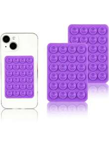 2PCS Silicon Suction Phone Case Mount, Hands-Free Fidget Toy Mirror Shower Phone Holder, Videos And Selfies (White, Light Pink) - Multicolor - View 10