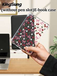 Kingsung 1个樱桃蝴蝶结图案彩色平板电脑保护套，兼容第十代Kindle Air 11英寸（M3）2025、Mini 4/5/6/7，以及Kindle Paperwhite第十二代2024、Tab P11等型号。保护套四角防震，轻巧便携。 - 彩色 - 查看 10