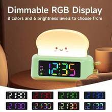 Desk Decor Toaster Lamp, Rechargeable Small Lamp With Smile Face Toast Bread Cute Toaster Shape Room Decor Night Light For Bedroom, Bedside, Living Room, Dining, Desk Decorations, Gift - 1 - View 5