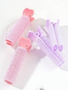 6/4/1件套蓬松发根夹，无缝卷发棒，高冠刘海固定夹，适用于家庭和沙龙卷发工具，沙龙蓬松烫发夹，美发工具 - 彩色 - 查看 5