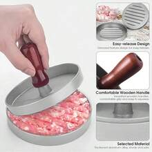1set Patty Maker Pro - Efficient Meat Pie Compactor & BBQ Minced Meat Press Tool For Perfect Burgers, Party Favors Christmas Party Kitchen Accessories Home Appliances Gadgets Tools Stuff Cooking - White - View 6