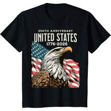 250 Anniversary USA Tee America 250th T-Shirt  Women Print T-Shirts Cotton Crew Neck Short Sleeve Tee Machine Washable The Best Choice For Holiday Gifts - 黑色 - 查看 7