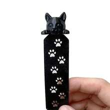 1 pieza Marcapáginas 3D en forma de gato negro/blanco, marcapáginas 3D estereoscópico impreso en 3D, esencial para lectores - Marcapáginas de gato 3D - Ver 10