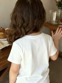 Whimsical Disney Frozen Elsa Graphic Tee – Lightweight Cotton T-Shirt With Playful Sketch Design & Magical Vibe For Playdates & Celebrations - trắng - Xem 2