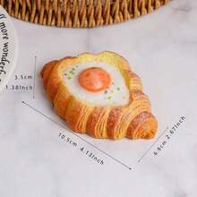 1pc Soft Slow Rebound Realistic Tart, Bite Into Flowing Yolk Layered Cake, Sweet Dessert Squeeze Toy, Home Decor Display - Multicolor - View 8