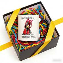 1pc Cartoon Design Ceramic Mug, Milk Cup, Coffee Cup, High-Quality Home/Office Drinkware - Multicolor - View 6