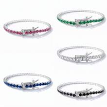 Riviera Luxury Bracelet With Colored Cubic Zirconia | Gold/Silver Plated | Copper Base | Secure Clasp - Women's - 5 lõi - Xem 3