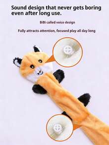 Plush Dog Toy With Crinkle Sound - Fox, Raccoon, Squirrel Shaped, Crinkle Noise, Interactive Puzzle Chew Toy For Dogs - Multicolor - View 4