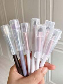 10pcs Reusable Makeup Brush Covers - Portable Brush Caps, Bristle Protectors For Eye Shadow, Lip, And Blending Brushes, Suitable For Professional Makeup Artists, Travel And Home Use - Multicolor - View 1