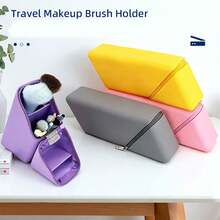 2-In-1 Rhombus Zipper Silicone Stationery Pouch, Dual-Use Desk Mat & Pencil Case For Students - 3D Pencil Case - View 6