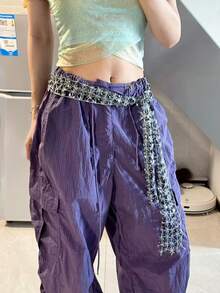 1pc Jazz Dance New Arrival Niche Sequin Hollow Waist Strap Street Dance Kpop Belly Dance Waist Chain Dance Hip Scarf - Multicolor - View 17