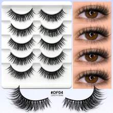 GROINNEYA 9 Pairs Natural Makeup Strip Half Eye Lashes Glam Volume Lashes D Curl Wispy Soft Half Lashes 3D Criss-Cross Semi-Eyelashes Downy Lightweight False Lashes,Random Style,Suitable For Dates And Daily,Versatile Makeup Look - fox eye lashes - View 9