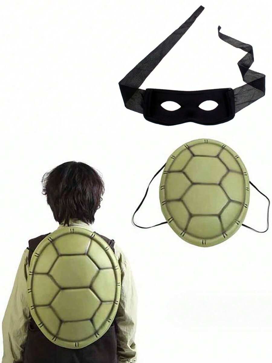 1pc Turtle Shaped Costume, EVA Shell Body, Fun Backpack, Animal Cosplay, Party Decor, Costume Prop: Our Creative Turtle Shell Design Will Make You More Attractive And Outstanding. Suitable For Role-Playing, Performances, Masquerade Balls And Other Activities. - Multicolor - View 1