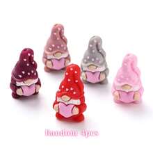 4pcs Valentine's Day & New Year Theme Silicone Beads, Dwarf Holding Heart, Suitable For DIY Jewelry Making, Bracelets, Beaded Pens, Keychains And Bag Accessories Crafts - Love Elf - View 13