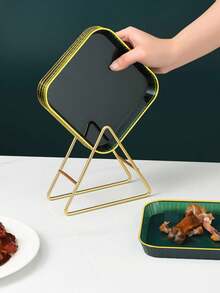 Đĩa xương trong suốt (2 cái/4 cái/6 cái), đĩa ăn nhẹ dùng trong nhà, khay đựng trái cây cho phòng khách và phòng ăn. - Nhiều màu - Xem 2