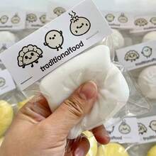 1个逼真食物玩具 - 解压捏捏乐 - 饺子 - 慢回弹 - 流体球 - 可塑形 - 奶黄包饺子捏捏乐 - 生日礼物 - 节日礼物 - 复活节礼物 - 情人节礼物 - 圣诞节礼物 - 万圣节礼物 - 礼物 - 玩具 - 彩色 - 查看 6