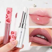 YOUNG VISION 2pcs Lip Makeup Set: 1pc Fruity Moisturizing Lip Balm, Waterproof, Anti-Chapping, Exfoliating & 1pc Mini Matte Velvet Liquid Lipstick, Suitable For Daily, Office, Commuting, Travel - Multicolor - View 19