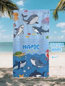 Toalha de Praia Personalizada para Crianças, Presente de Aniversário de Verão Perfeito, Adequada para Várias Ocasiões de Verão. Toalha de Praia e Acessórios Personalizáveis, Aplicáveis para Praia, Piscina, Viagem, Acampamento, Ioga e Outros Cenários. - Multicolorido - Visão 5