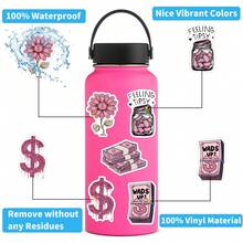 50PCS USD Stickers High-Quality And Beautiful Stickers For Scrapbook, Journaling, Laptop, Bumper, Skateboard, Water Bottles, Computer, Phone, Hard Hat, Car Stickers And Decals - Random Style - View 6