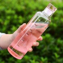 3pcs/Set High-Quality Time Scale Cups, Transparent Plastic Car Cups, Leak-Proof Minimalist Water Bottles - Multicolor - View 7