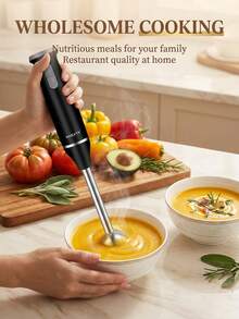 SOKANY 5-In-1 Hand Blender Set, Includes Blender, Whisk, Chopper, Measuring Cup, Speed Control, Suitable For Food Processing And Baby Food Blending, Great Gift Choice - EU C Type Plug(220-240V) - View 7