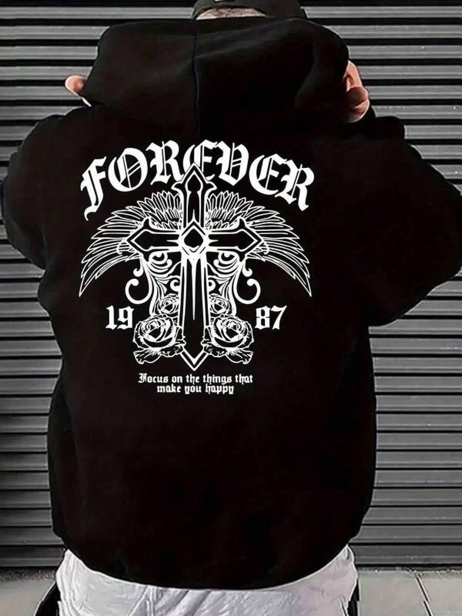 Men Outdoor Hoodies & Sweatshirts - Black - View 1