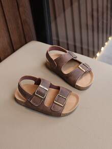 Children's Shoes, Summer Girls' Sandals, Boys' Roman Shoes, Kids' Beach Shoes, Baby Shoes - Brown - View 4