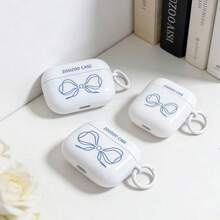 纯白蝴蝶结设计保护壳，兼容苹果手机，防刮防摔。 - 白色 - 查看 1