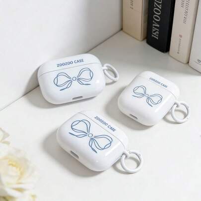 纯白蝴蝶结设计保护壳，兼容苹果手机，防刮防摔。