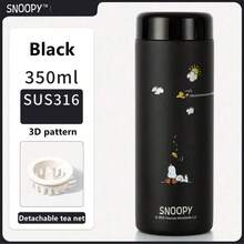 SNOOPY 1个350毫升保温水瓶，小巧可爱，可制冷，户外便携口袋杯，男女通用不锈钢简约高品质水杯 - 彩色 - 查看 16
