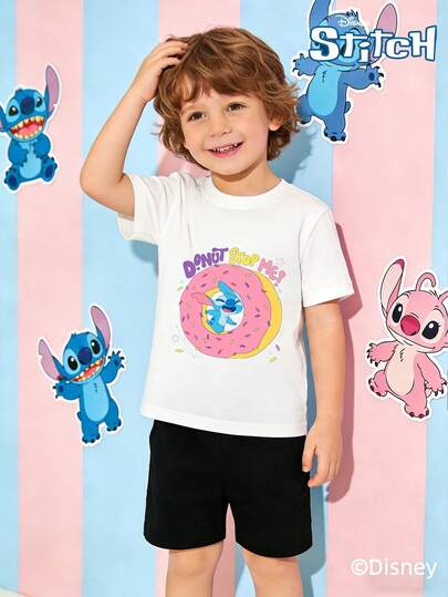  Officially Licensed Stitch | Disney Kids Unisex T-Shirt, Light Luxury & Chic, Ideal For Daily Wear, Sports & Festivals