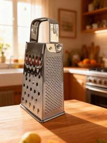 1pc 4-In-1 Stainless Steel Vegetable Grater, Multi-Function Slicer, Shredder, 9-Inch 4-In-1 Stainless Steel Grater, Cheese Shredder, Vegetable Slicer For Potatoes, Carrots, Cheese, Cucumbers - Easy To Use, Compact Kitchen Accessory, Ideal Gift For Cooking Enthusiasts On Christmas/Halloween/Birthday, Kitchen Gadget | Modern Kitchen Utensils | Kitchenware - Multicolor - View 12