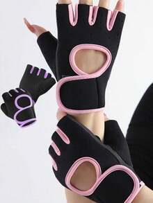 1 双男女通用半指健身手套，女士运动手套，减震掌心保护运动手套，适用于健身房、骑行、运动、健身、居家锻炼，高性能手套，采用加固缝线和透气材料，健身配件，健身手套，男士健身手套，骑行训练运动手套，女士健身举重手套 - 彩色 - 查看 19