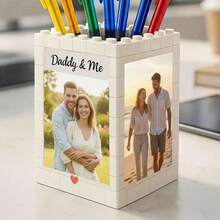 Customizable Photo Pen Holder - Personalized Desk Organizer With Customizable Sides, Pencil Storage And A Memorable Keepsake Gift For Back To School Season - Multicolor - View 4