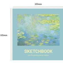 1 Peça - Novo Caderno de Pintura Mini 2026, Sketchbook Quadrado de Pintura a Óleo, Caderno de Desenho em Branco Portátil para Esboços, Adequado para Meninos, Meninas, Interação, Amizade, Família, Quente, Presente Perfeito para Namorado, Namorada, Aniversário, Festa - Multicolorido - Visão 3