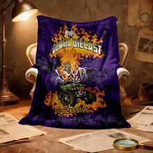 1PC 3D Monster Jam Monster Truck Cartoon Blanket, Edgy Gift For Motorsports Fans, Themed Man Cave Decor, Retro Sci-Fi Party Accent & Race Day Souvenir,Soft Throw Blanket For Home Bedroom Bed Sofa Picnic Travel Office Cover Blanket - nhiều màu 4 - Xem 6