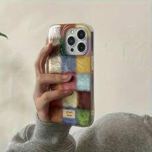 Phone: 1 Vintage Colorful Checkered Pattern Large Hole Swirl Pleated Phone, Compatible For IPhone 17/17 Pro/17 Pro Max, 16/16 Plus/16 Pro/16 Pro Max, 15/15 Plus/15 Pro/15 Pro Max, 14/14 Plus/14 Pro/14 Pro Max, 13/13 Pro/13 Pro Max, 12/12 Pro/12 Pro Max, 11/11 Pro/11 Pro Max, Easter Gift Idea Protective Phone Cover Full Body Drop Protection,~HL Large - 1pc - 查看 7
