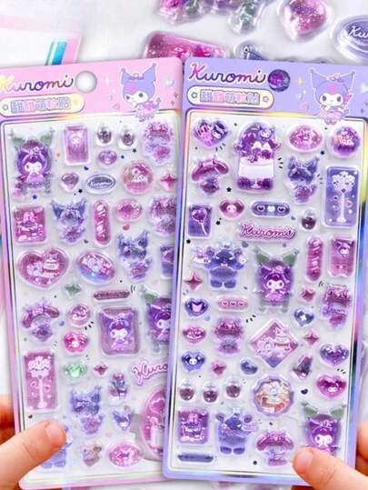 3D水晶贴纸、3D立体浮雕贴纸、卡通手机壳DIY装饰贴纸、笔记本装饰贴纸、礼品装饰贴纸、手机壳装饰贴纸、儿童贴纸、可爱多用途贴纸（部分款式可能存在颜色差异，随机发货）